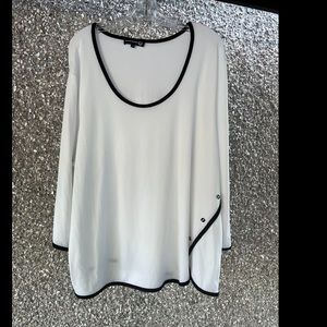 CLAIRE FRANCE elegant white top 4X